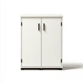 Armadio contenitore a 2 ante bianco 80 x 40 x 100 cm in MDF rettangolare